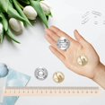 thumbnail image 4 of Pocket Hug Token Long Distance Relationship Stainless Steel Double Sided with PU Leather Keychain Keepsake Gift for Women Men Family Boyfriend Valentines Day Christmas Hug 1.2x1.2 Inch DIY, 4 of 7