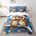 thumbnail image 2 of Castle Fairy Preppy Children Cute Animal Owl Bedding Comforter Set 7pcs,Happy Winter Xmas Queen Bedding Sets Super Cozy,Merry Christmas Queen Sheet Sets,Lightweight Room Decor,Reversible, 2 of 8