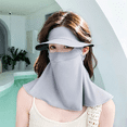 thumbnail image 3 of Black Sun Protection Mask Full Face Ice Silk Anti-UV Cycling Breathable Sunshade, 3 of 9