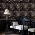 thumbnail image 2 of Baroque Peel and Stick Wallpaper Ethereal Mushroom Grove Starry Glowing Caps Moths Wall Mural 17.7in x 9.8ft Self Adhesive Removable Wall Paper Renter Friendly Wallpaper for Women Bedroom Salon, 2 of 8