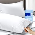 thumbnail image 1 of Fundas de almohada con hebra extendida, 100% algodón, estándar, tamaño queen white, x2, 1 of 7