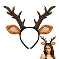 thumbnail image 1 of woxafo Diadema con Astas de Ciervo Disfraz de Ciervo para Mujeres Adultos Lindos Cuernos de Reno Orejas Accesorios para Disfraz para Halloween Navidad Cosplay Disfraz Suministros para Favores de Fiest, 1 of 5