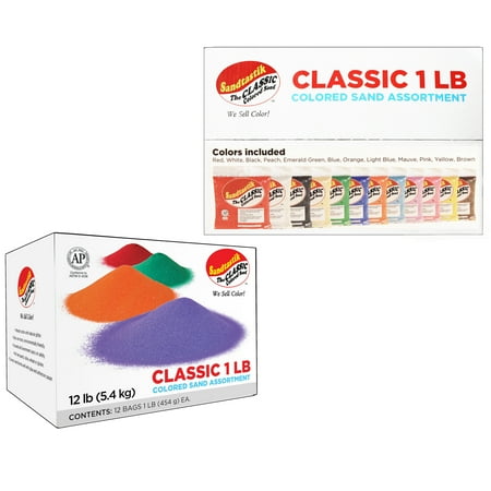 Sandtastik Colored Sand Classroom Pack 1 Pound Bags Assortment Sandtastik Colored Sand Classroom Pack 1 Pound Bags Assortment Set Of