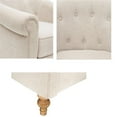 thumbnail image 6 of Olliix Fayette Tufted Upholstered Fabric Accent Arm Chair in Cream, 6 of 7