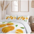 thumbnail image 6 of Ambesonne Summer Orange Duvet Cover Sets, Juicy Fresh Fruits, 2-King, White Green and Orange, 6 of 7