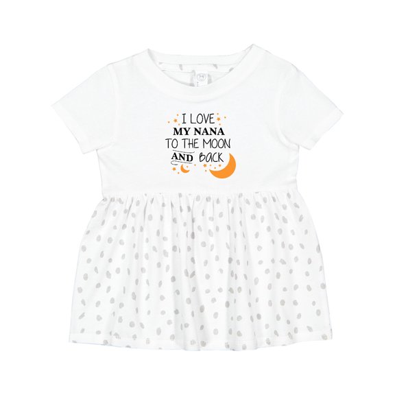 Inktastic I Love My Nana to the Moon and Back Girls Baby Dress