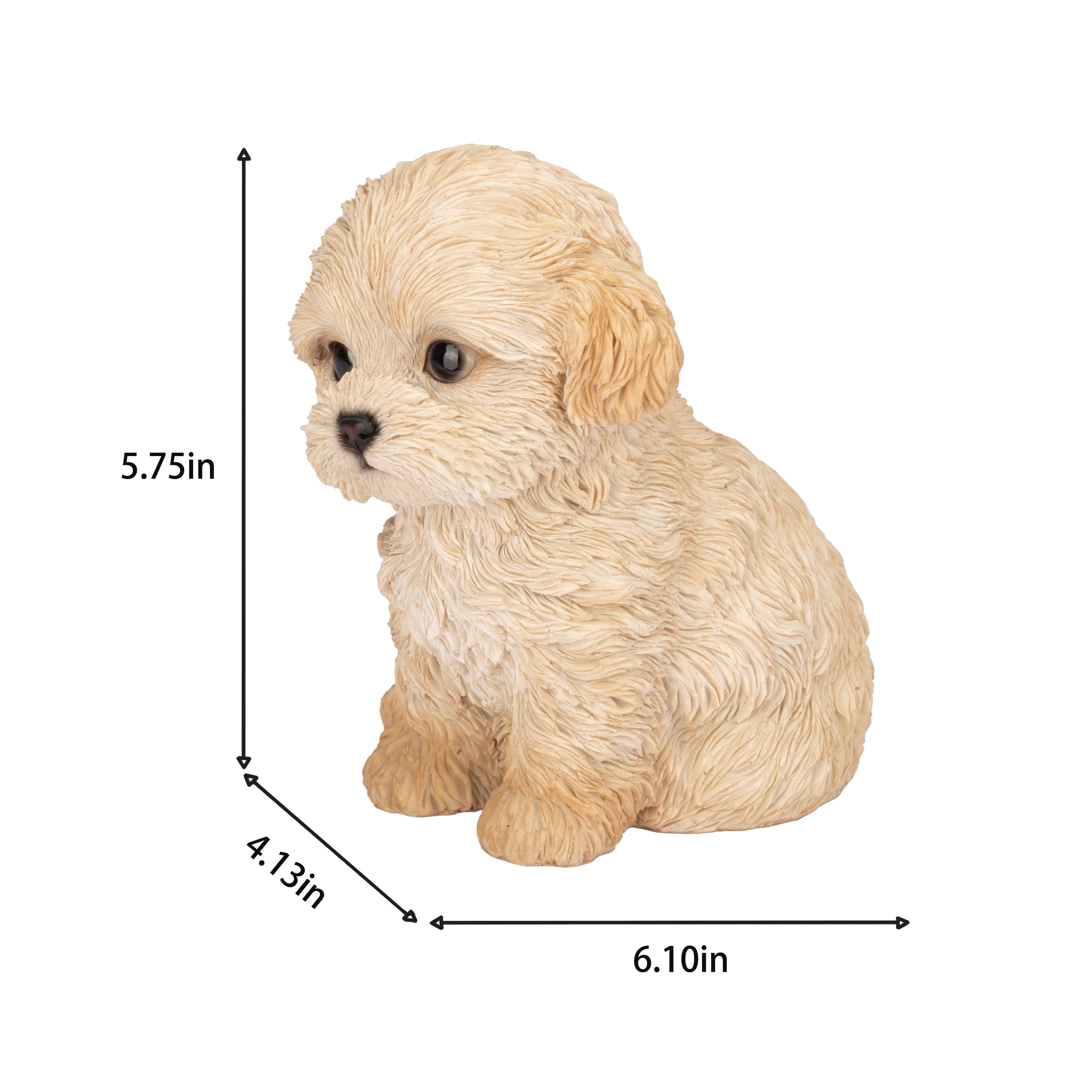 SOREAL Brown Labradoodle Decorative Puppy Figurine for Home & Garden Décor, Handpainted Polyresin Dog Statue, Realistic Design | Gift for Dog Lovers | Weather-Resistant Indoor/Outdoor Decor