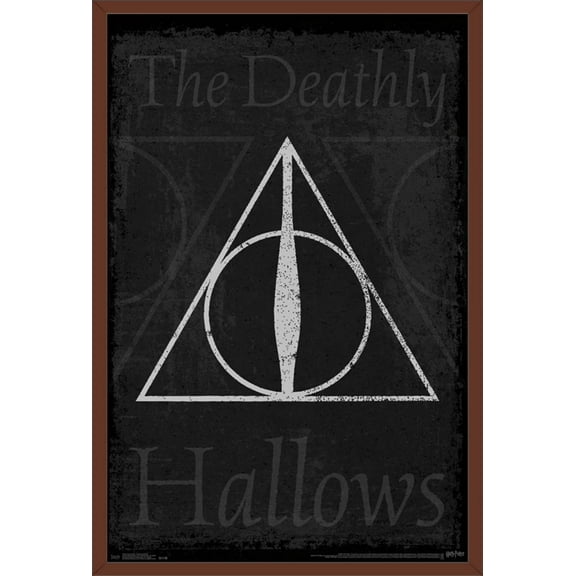 The Wizarding World: Harry Potter - The Deathly Hallows - Symbol Wall Poster, 22.375" x 34", Framed
