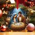 thumbnail image 2 of Boovnll Nativity Ornaments, Christmas Nativity Scene Ornaments Wooden Round Christmas Tree Decorations for Xmas Tree, Home, Office, Hanging Ornament, Religious Gifts, Christmas Decorations, 2 of 9
