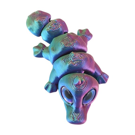 3D Printed Multi-Color Platypus with Movable Realistic Eyes – Gradient Laser Finish Handmade Animal Model, Collectible Desk Decor for Animal Lovers,Army Green