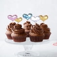 thumbnail image 4 of 100 piezas de adornos para cupcakes en forma de estrella o corazón, de varios tamaños, 4 of 5