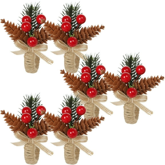 PBPBOX 6Pcs Multi Napkin Rings Decorative Buckles for Xmas Party Settings