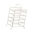thumbnail image 4 of Estante para guardar platos Estante de almacenamiento de cocina con asa Estante para platos de preparación industrial que ahorra espacio Estante para 5 niveles 275 x 17 x 32 cm, 4 of 8