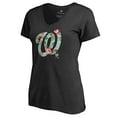 thumbnail image 2 of Women's Black Washington Nationals Lovely V-Neck T-Shirt, 2 of 3