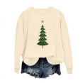 thumbnail image 3 of Christmas Sweatshirt for Womens Fashion Crewneck Christmas Tree Printed Pullover Top Winter Long Sleeve Sweaters Loose Plus Size Blouses Tops, 3 of 6