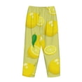 thumbnail image 3 of Lsque Bright Lemons Print Women's Pajama Pants, Lounge Pant - Comfortable Home Wear,Elastic Waistband, Stylish Design-Small, 3 of 9