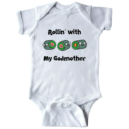 

Inktastic Rollin with my Godmother Gift Baby Boy or Baby Girl Bodysuit