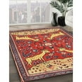 thumbnail image 3 of Ahgly Company Machine Washable Indoor Rectangle Traditional Peru Brown Area Rugs, 7' x 10', 3 of 7