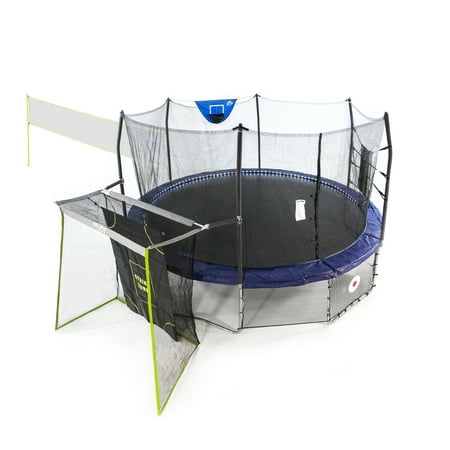 Skywalker Trampolines 16  Round Sports Arena  with Lighted Spring Pad  Blue (Box 1 of 2) [667185438]