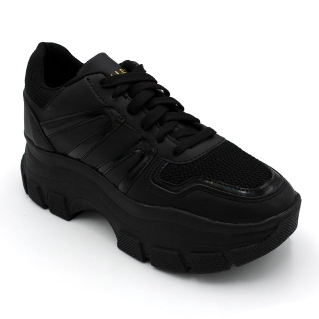Tenis tipo deportivo Exterior Piel vegana Color Negro Para Mujer De RBCOLLECTION
