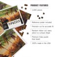 thumbnail image 4 of Lantern Press 1000 Piece Jigsaw Puzzle, Florida, Palm Trees, Vintage Watercolor, 4 of 5