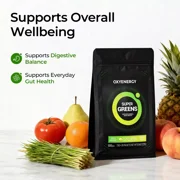 OxyEnergy Super Greens – Complete Superfood Blend with Probiotics, Prebiotics & Herbal Extracts [7.6g*7 strips/bag]