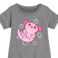 thumbnail image 3 of Instant Message - Kawaii - Axolotl Love - Toddler & Youth Girls Fleece Dress, 3 of 6