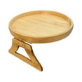 thumbnail image 3 of Natural Bamboo Sofa Tray Space Saving Sofa Armrest Clip-on Tray Practical Tv Snack Tray For Remote Control/coffee/snacks/phone, 3 of 9