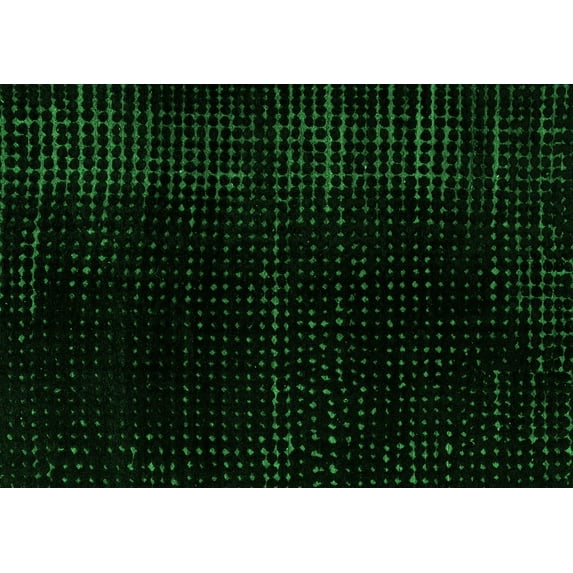 Ahgly Company Indoor Rectangle Abstract Green Modern Area Rugs, 5' x 7'