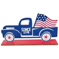 thumbnail image 2 of GFHFHITJ 4Th Of July Patriotic Red Truck Sign for Front Door Decor, Pickup Wood Hanger for Outdoor Outside Porch, America Usa Memorial Day Wooden Wreath Indoor Wall Hangings Decoration, 2 of 2