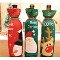 thumbnail image 3 of Suministros de diseño más vendidos, bolsas de decoración para suéter de Papá Noel, bonitas y cómodas, funda navideña para botella de vino, 3 of 4