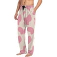 thumbnail image 5 of FREEAMG Men's Pajama Pants with Pockets Sleepwear Lounge Pants Stretch Casual Pink Cow Spot, 5 of 7