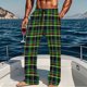 thumbnail image 1 of Pantalones de pijama largos para hombre, informales, con estampado a cuadros, holgados, deportivos, elásticos, rectos, vintage, con bolsillos, 1 of 6