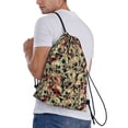 thumbnail image 3 of Kdxio Skulls1 Print Drawstring Backpack Bag,Waterproof Draw String Back Sack, Gym Drawstring Bags Swim Bag For Unisex, 3 of 9
