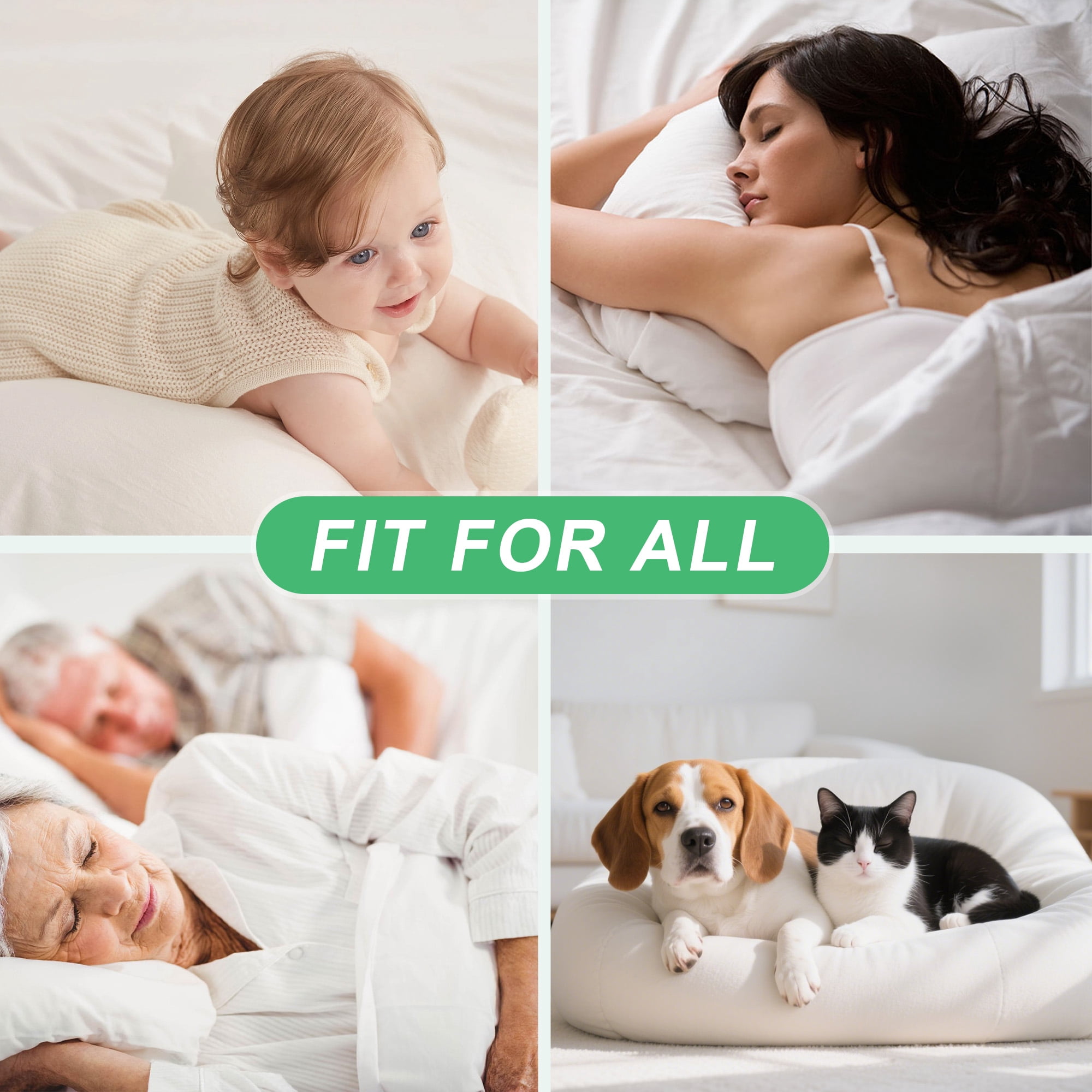 ALLJOY 3 Pack 34”x36” Waterproof Reusable Bed Pads - Washable Incontinence Underpads for Adults, Elderly, Kids, and Pets, Soft Quilted Mattress Protector