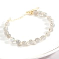 thumbnail image 2 of Pulsera elegante de moda con cuentas para mujer, regalo de cumpleaños y Navidad gris, 2 of 6