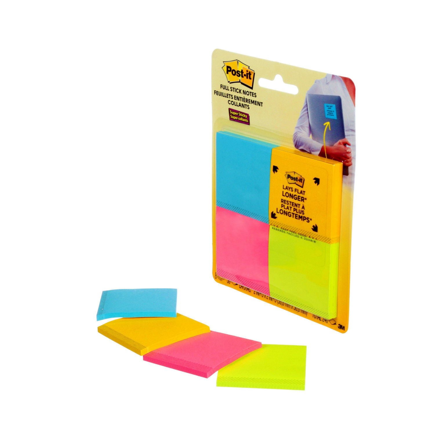 Post-it® Super Sticky Notes, Rio de Janeiro Collection, 2 in x 2 in (5 cm x 5 cm), 25 sheets per pad, 8 pads per pack