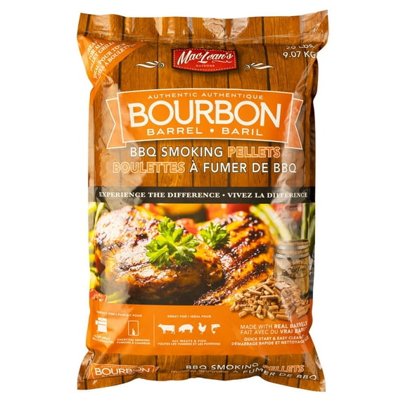 Granulés de fumage pour barbecue MacLean's Bourbon Barrel