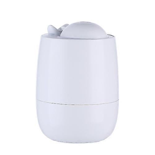 (Pure White)BD-918 3 in 1 Multi-Function USB Plug-In Fan Night Light Air Humidifier