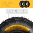 thumbnail image 4 of Ktaxon 145/70-6 ATV & Go Kart Tires Set of 2, 4PR Tubeless All-Terrain Sport Tires for ATV and Utility Vehicles, 4 of 12