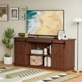 thumbnail image 7 of Vineego Rustic Modern TV Stand for 65-Inch TVs - Entertainment Center with Storage Cabinet & Sliding Barn Door Design,Brown, 7 of 7