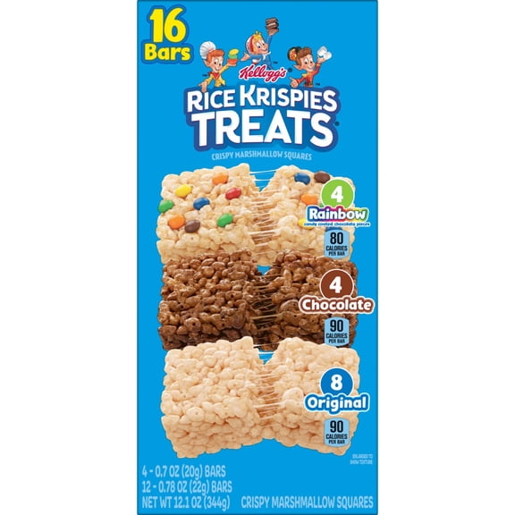 Pack Of 2 Rice Krispies Treats Variety Pack Crispy Marshmallow Squares, 12.1 oz - 16 ct (Packaging May Vary)