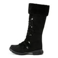 thumbnail image 6 of Women's Winter Boots Fuzzy Fleece Lined Knee High Snow Boots Warm Plush Lace Up Outdoor Ankle Boots Black 43, 6 of 6