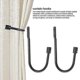 thumbnail image 2 of Curtain Holdback, Wall Mounted Curtain Tieback Hooks, Metal Decorative Window Drapery Holder Curtain Hook, 2 of 5