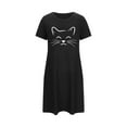 thumbnail image 4 of Somuwie Clearance Women's Oversized Short Nightgown Fashion Chest Print Short Sleeve Nightdress, 4 of 5