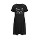 thumbnail image 4 of Camisón corto de talla grande para mujer, camisón de manga corta con estampado de pecho a la moda, camisón para mujer, 4 of 5