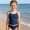 F-62Navy, variant on ZHOGXU Children Girls Two Piece Swimwear Sleeveless Suspenders Solid Color Top And Shorts Comfortable Fashion Beachwear For Pool Beach,Army Green,10-11 Years