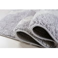 thumbnail image 2 of Ladole Rugs Shaggy Tangier Turkish Smooth Soft Made by Machine Indoor Small Mat Doormat Rug in Light Gray White, 1'10" x 2'11", 2 of 3