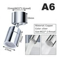 thumbnail image 3 of Faucet Aerator,720° Rotatable Splash Filter Kitchen Coper Faucet Sprayer Head Flexible Bathroom Tap Extender Adapter Foam Nozzle ,Water Saving, 3 of 8