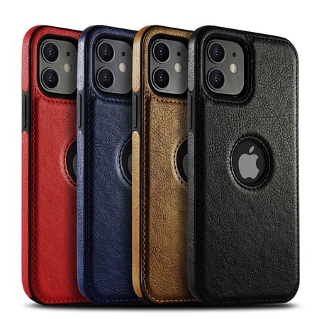 Case Vegan Leather Slim Logo View Classic Luxury Elegant Thin Protective Cover,Shockproof Slim Leather Case Cover For Apple iPhone 15 14 13 Plus 12 11 Pro XR XS Max Case